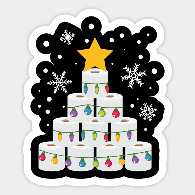 Funny 2020 Toilet Paper Christmas Sticker by sevalyilmazardal